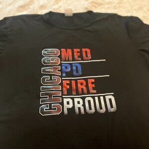 CHICAGO Med, Fire & PD Proud T-Shirt Size XL (NEW)